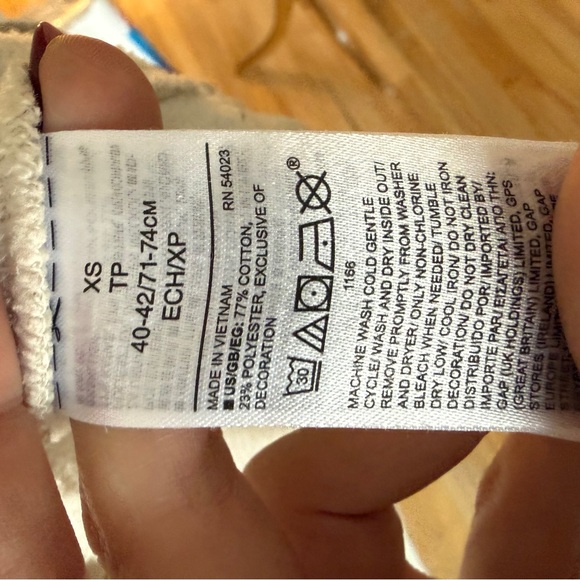 45 ✏️GAP | Classic Logo Beige Crewneck Sweatshirt | Acadamia | Size XS - Picture 5 of 9